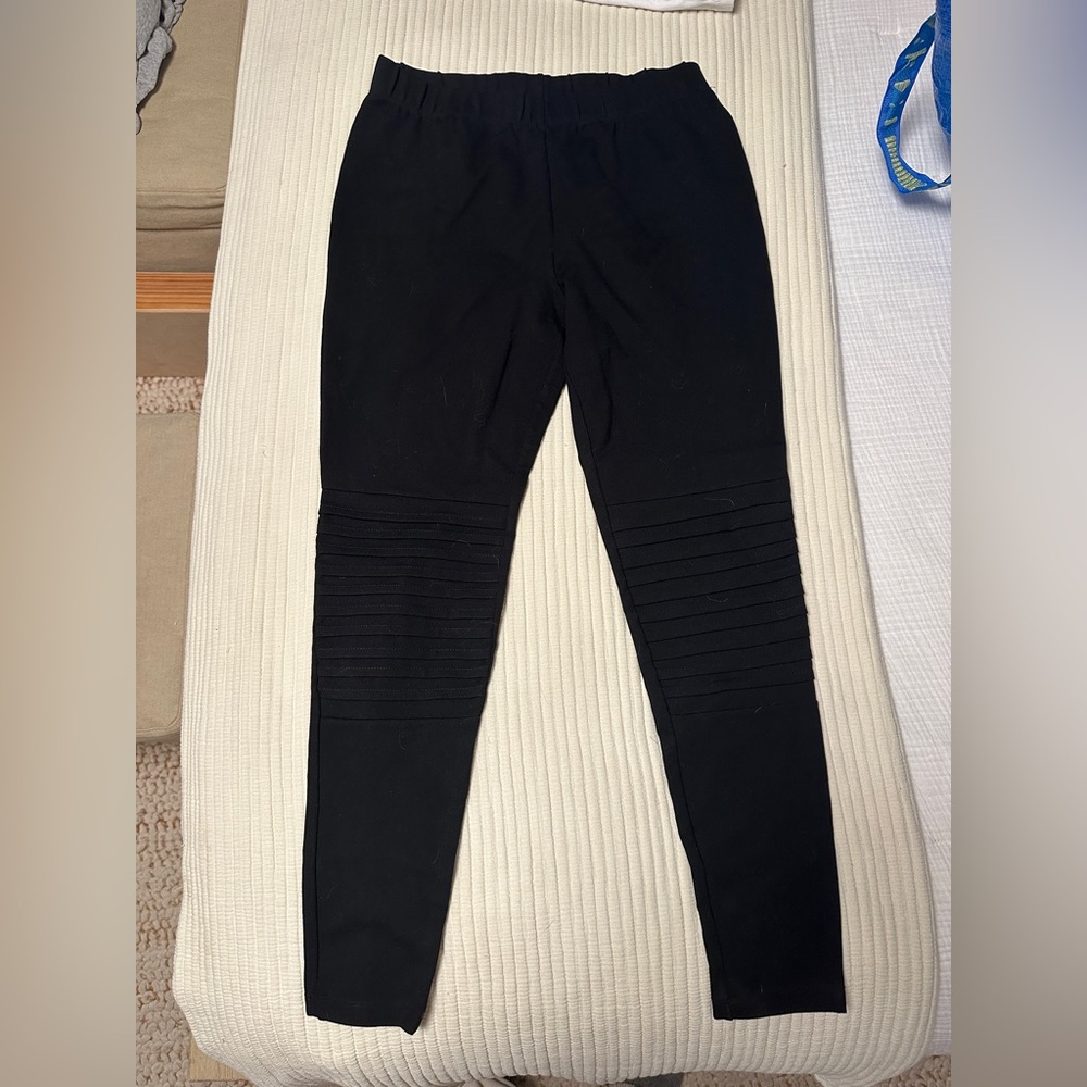 Ruti Black Ribbed Leggings